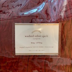 Pottery Barn Washed Velvet Quilt